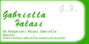 gabriella halasi business card